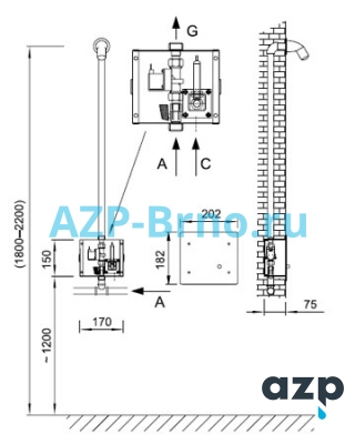 Антивандальное устройство для душа BSAS 01 AZP Brno Чехия (фото, схема) Антивандальное устройство для душа BSAS 01 AZP Brno Чехия (фото, схема)